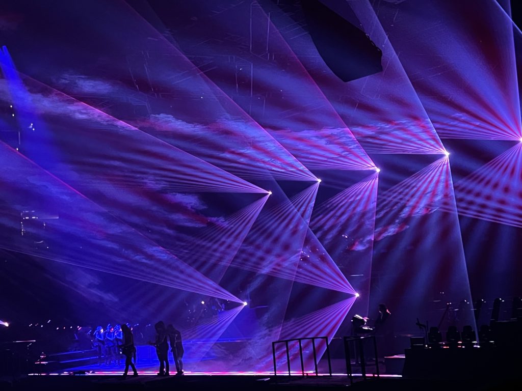 Purple laser lights - concert